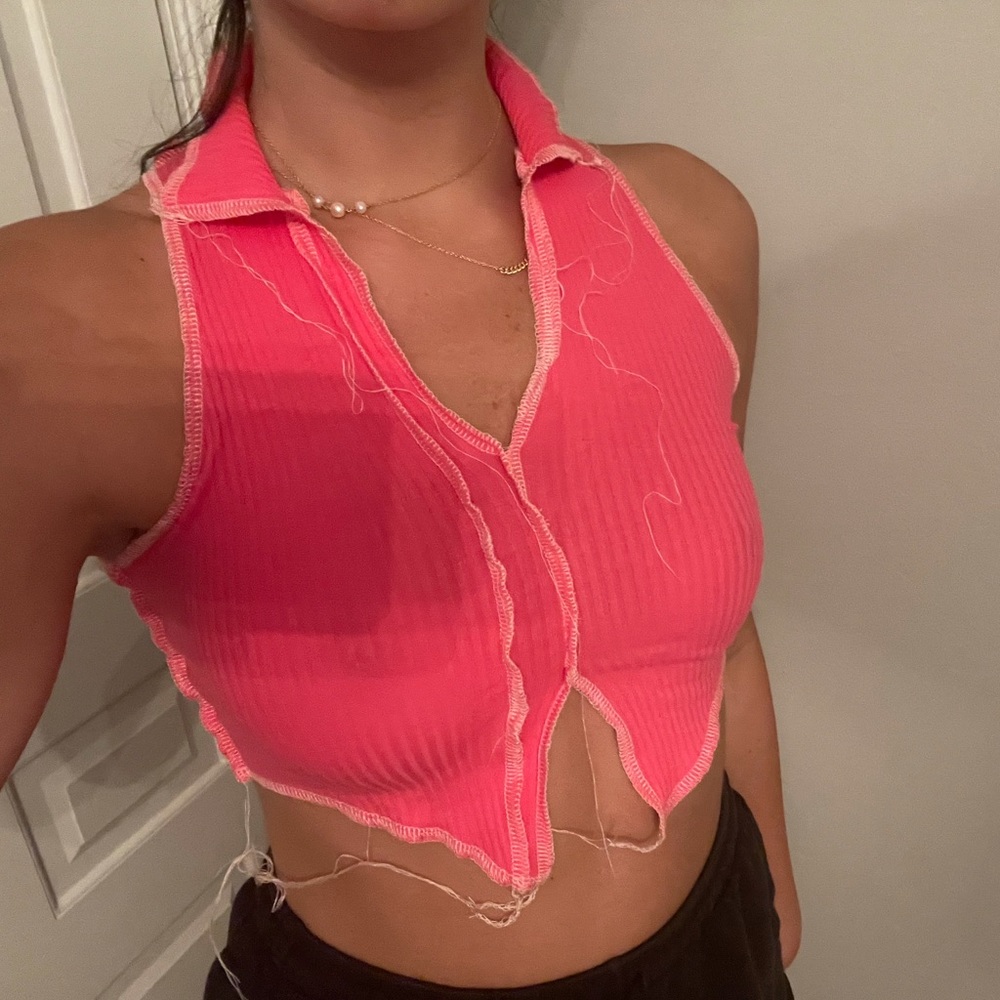 Pink crop top